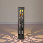 Hollow Modern Landscape Path Light in Black Stainless Steel