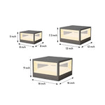 Hollow Square LED Pillar Light | Solar & Hardwired Outdoor Fence Post Lamp