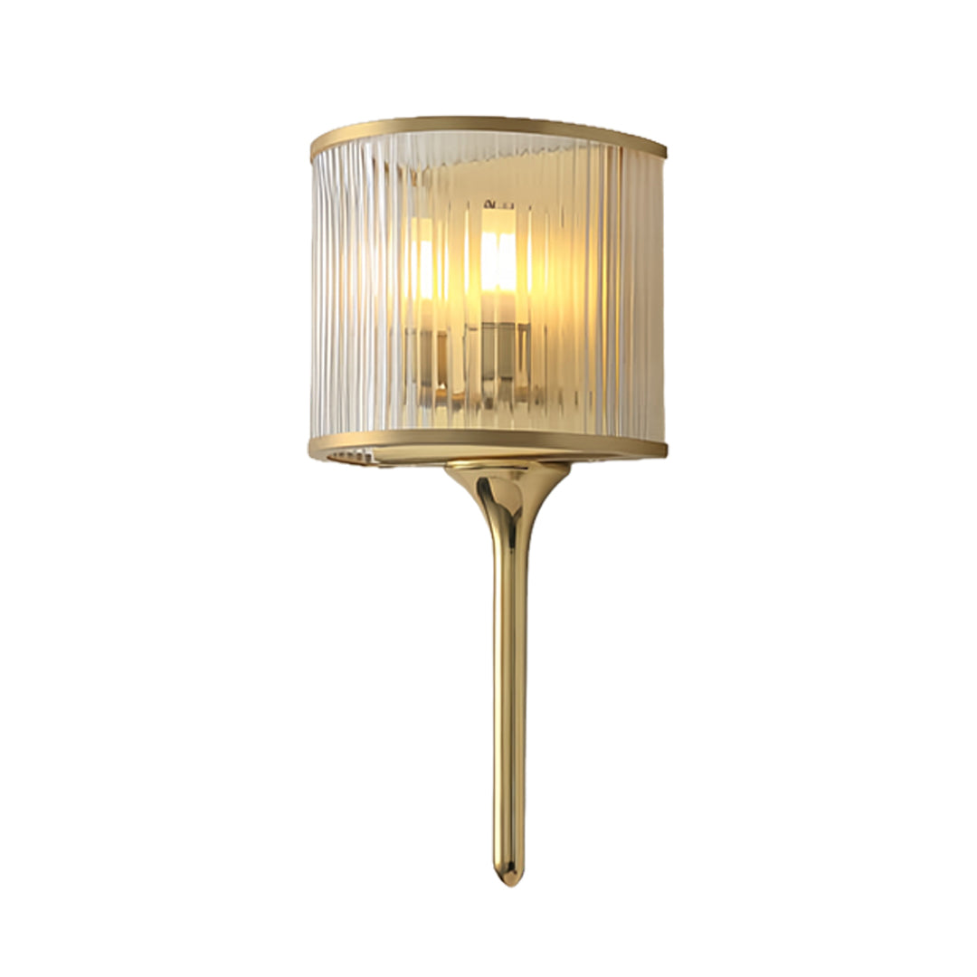 Aurelia Brass & Glass Wall Sconce – Modern Minimalist Lighting