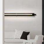 Linear LED Wall Sconce in Black with Up-Down Illumination for Modern Hallways