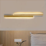 Modern Linear LED Wall Sconce in Brushed Gold with Acrylic Diffuser