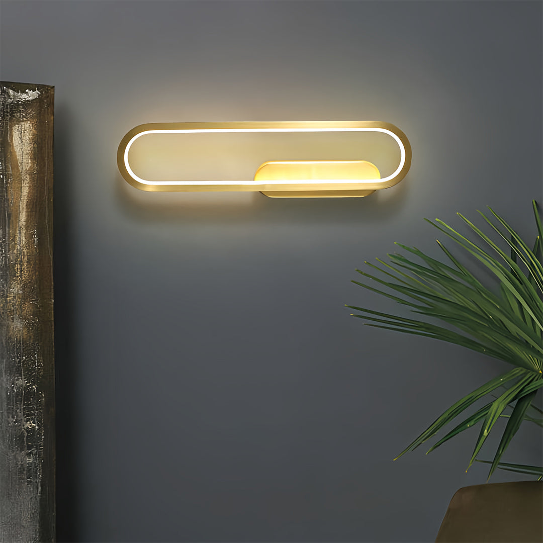Modern Minimalist Oval LED Wall Sconce with Warm Ambient Glow