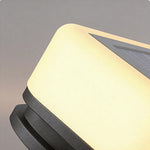 Modern Outdoor Pillar Light in Black Stainless Steel with Warm White LED