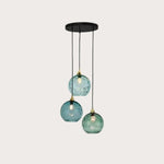 Modern Simple Colored Water Pattern Glass Ball Pendant Light