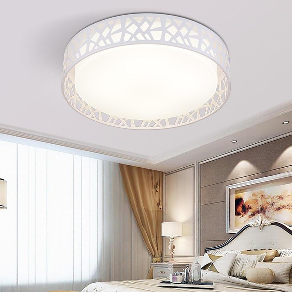 Lumina Drum LED Flush Mount Ceiling Light in Nordic Metal