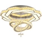 Ambient Crystal Led Flush Mount Light 20 24 31 Gold Or Silver