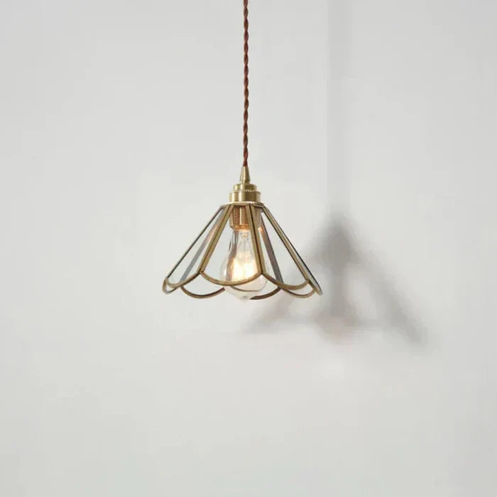 Nordic Style Vintage Brass Pendant Lamp