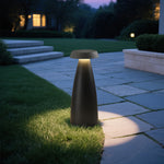 Modern Outdoor LED Bollard Path Light in Sand Black and Gray