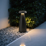 Modern Outdoor LED Bollard Path Light in Sand Black and Gray