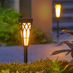 Solar-Powered LED Torch Lawn Light with Flickering Flame Effect