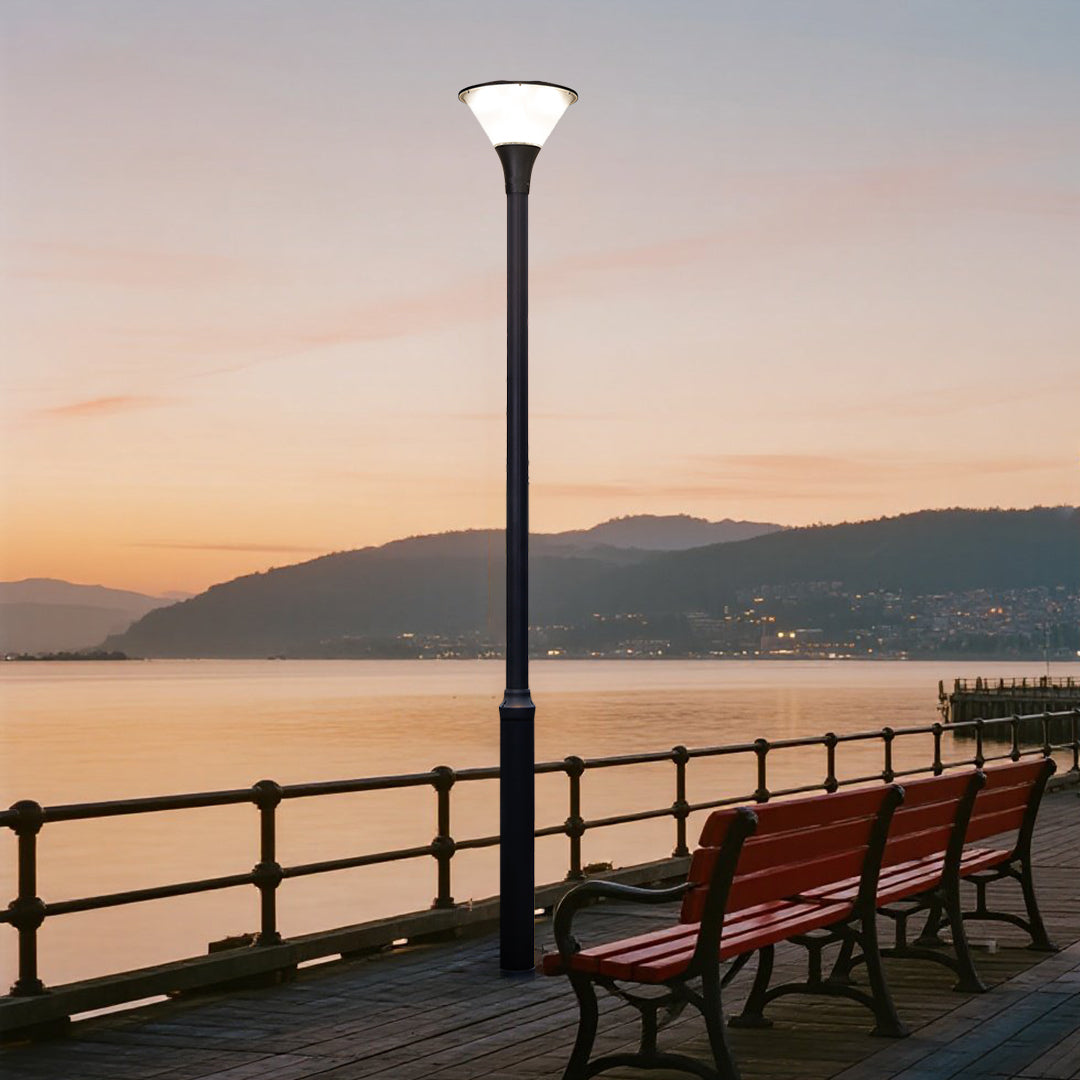 Minimalist LED Yard Post Light with Die-Cast Aluminum Body