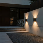 Aria Outdoor Wall Sconce in Sand Gray Aluminum, IP65 Waterproof LED