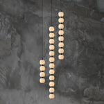 Orbique Alabaster Pendant Light – Modern Vertical LED Chandelier