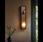 Solano Ripple Wall Sconce – Modern Wood & Brass LED Wall Light