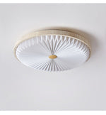 Heliora Travertine LED Flush Mount Ceiling Light, Modern Sunburst Design