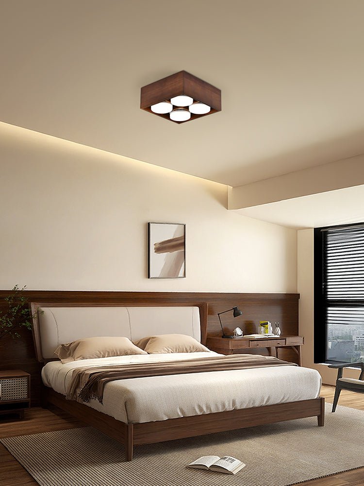 Cobra Wood Ceiling Light – Minimalist Flush Mount in Natural Wood