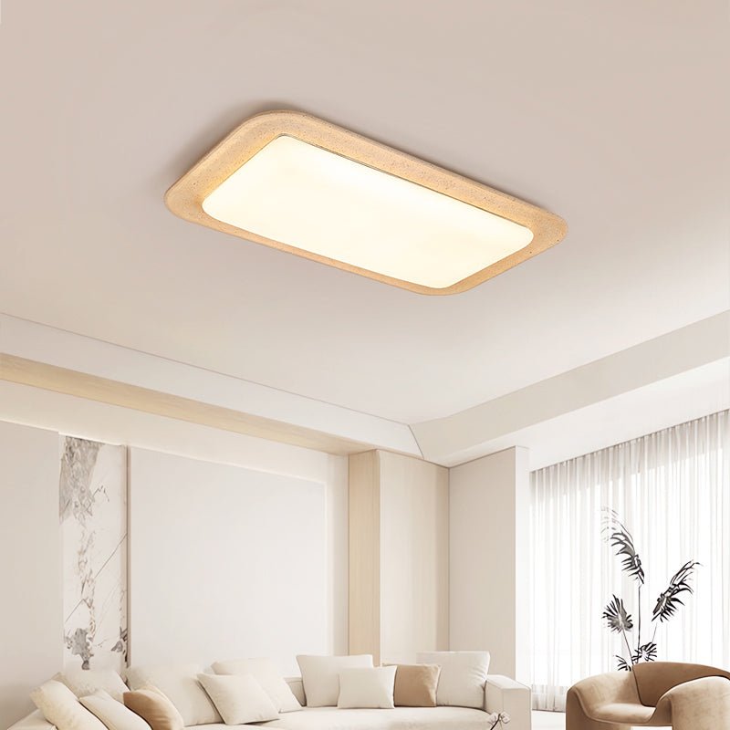 Sandveil Travertine Ceiling Light — Modern Flush Mount LED Lamp