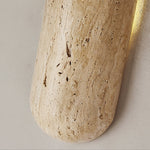 Lumen Crest Travertine Wall Sconce with Integrated LED