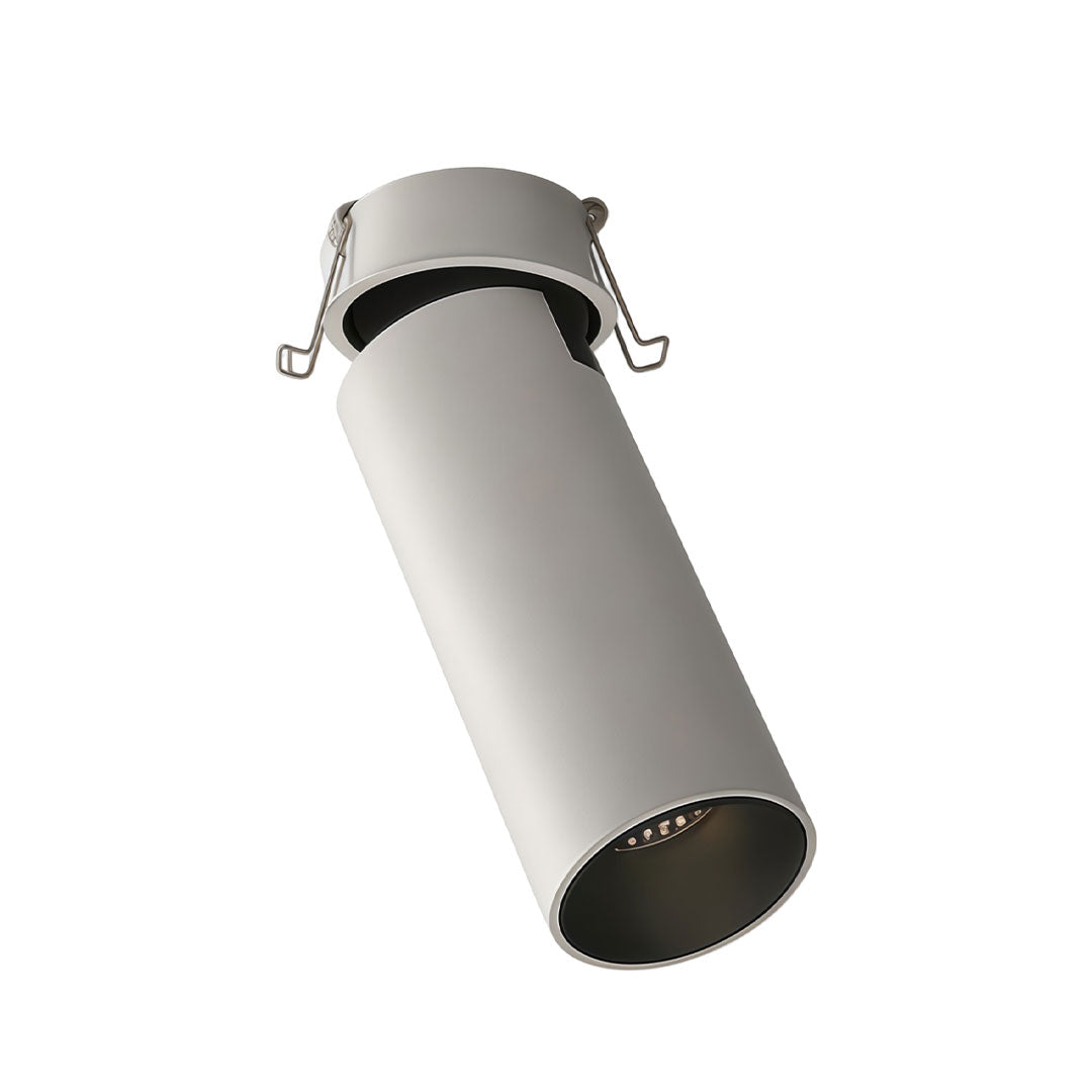 Modern White LED Spotlights, Adjustable 360° Ceiling Lights, Pair