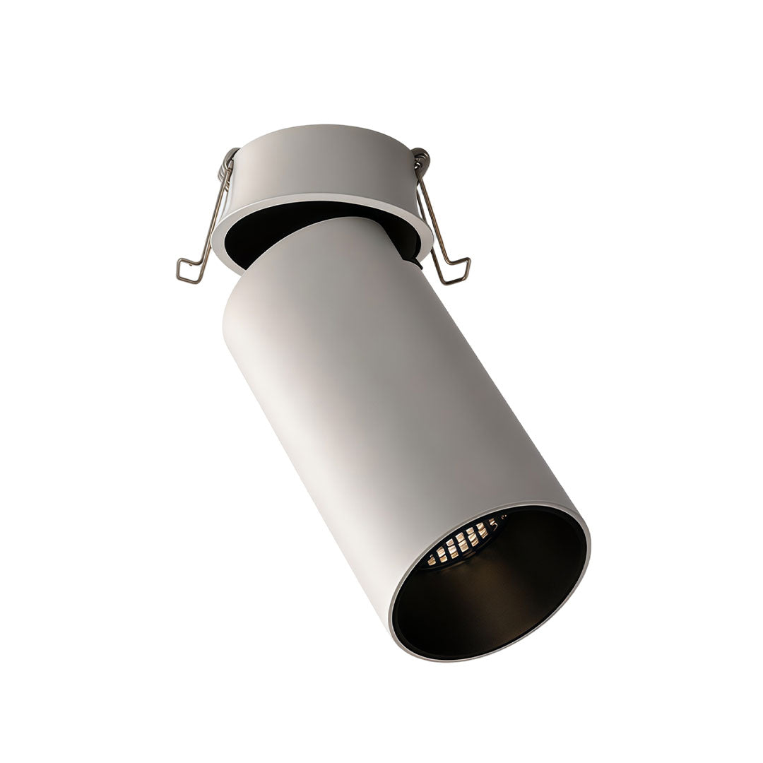 Modern White LED Spotlights, Adjustable 360° Ceiling Lights, Pair