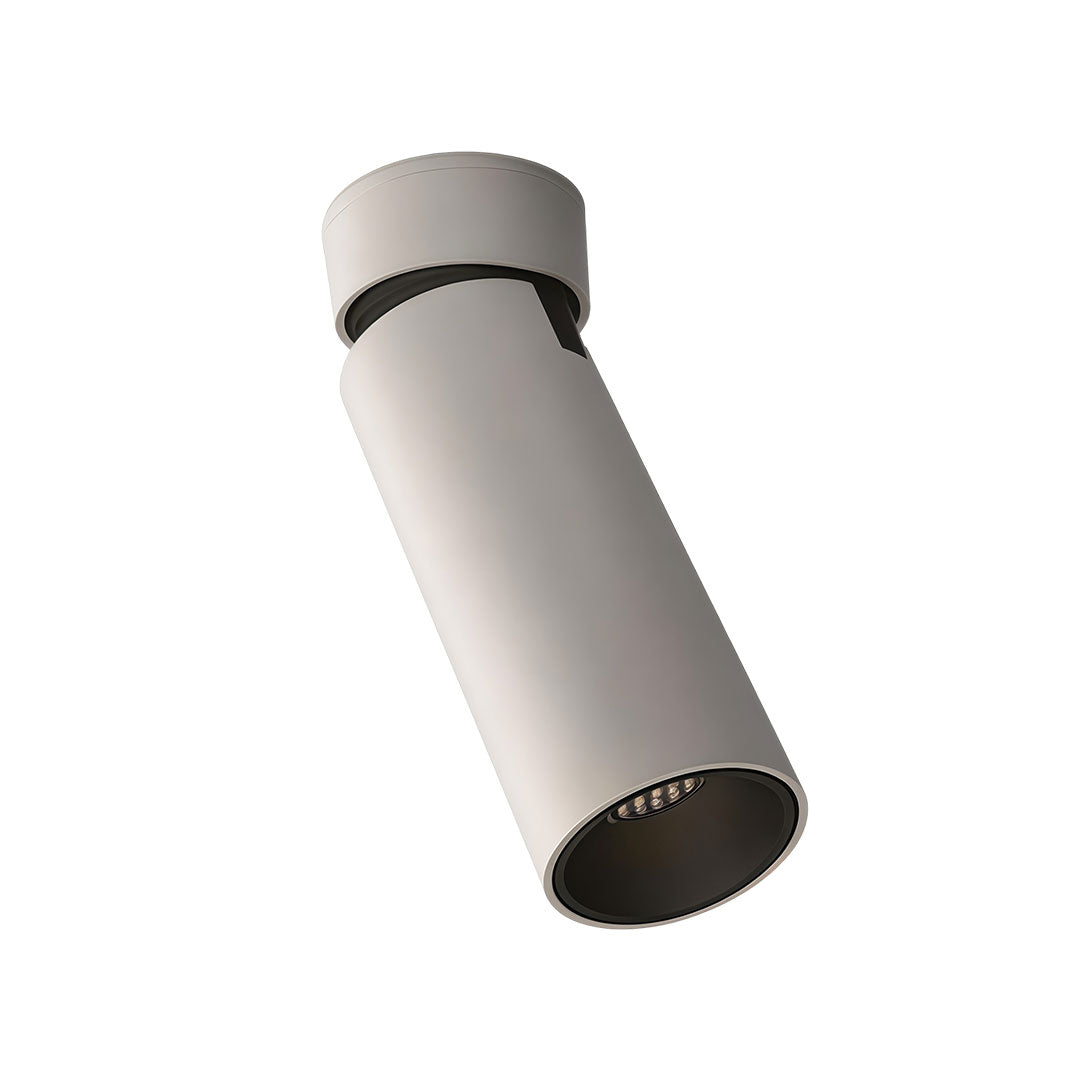 Modern White LED Spotlights, Adjustable 360° Ceiling Lights, Pair