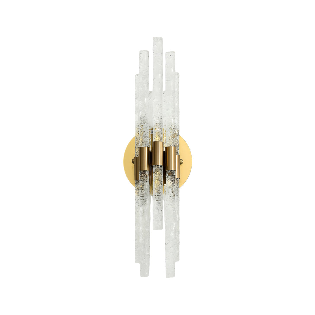 Modern Crystal Wall Sconce with Gold Hardware | 24W LED