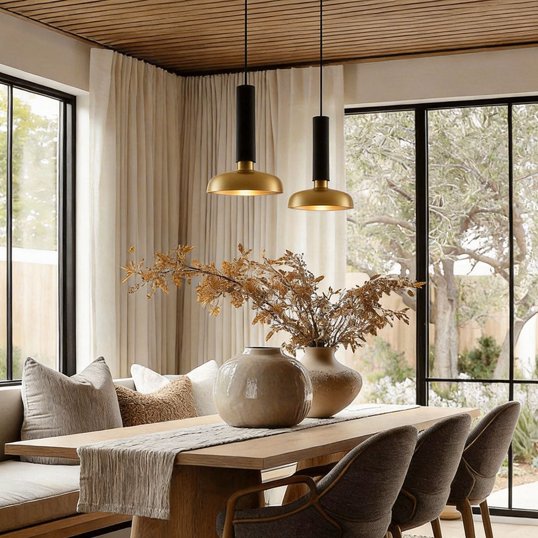 Aurelia Nordic Pendant Light – Minimalist Gold Ceiling Lamp for Modern Interiors