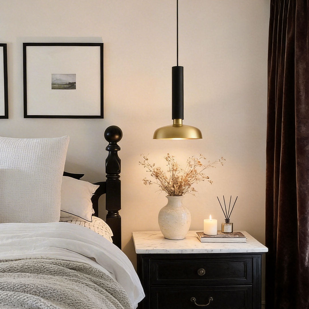 Aurelia Nordic Pendant Light – Minimalist Gold Ceiling Lamp for Modern Interiors