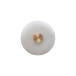 Round Marble Wall Sconce with Brass Accent – Modern Nordic LED Lighting