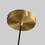 Vintage Brass Glass Pendant Light with Adjustable Cord for Modern Interiors