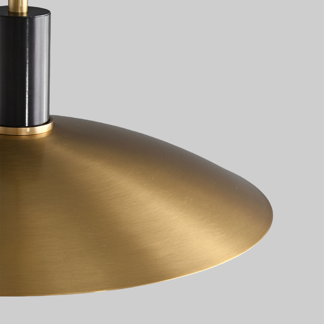 Vintage Brass Glass Pendant Light with Adjustable Cord for Modern Interiors