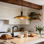 Vintage Brass Glass Pendant Light with Adjustable Cord for Modern Interiors