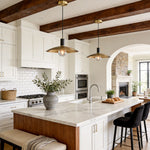 Vintage Brass Glass Pendant Light with Adjustable Cord for Modern Interiors