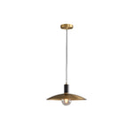 Vintage Brass Glass Pendant Light with Adjustable Cord for Modern Interiors