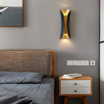 Nordic Minimalist LED Up Down Wall Sconce in Black, White, or Gold