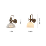 Vintage Brass Wall Sconce with Clear Glass Shade for Reading