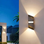 Modern LED Outdoor Wall Sconce with Up and Down Lighting in Aluminum