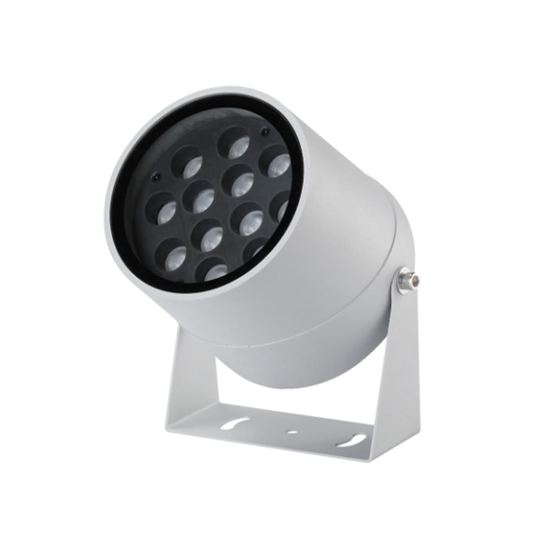 Round LED Landscape Spotlight in Modern Aluminum for Outdoor Spaces
