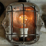 American Retro Industrial Wall Sconce with Clear Glass Shade for Indoor Spaces