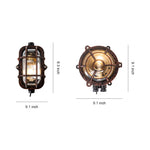 American Retro Industrial Wall Sconce with Clear Glass Shade for Indoor Spaces