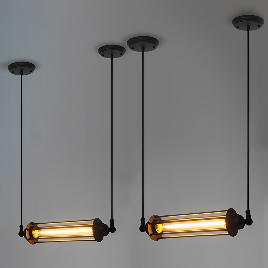 Industrial Linear LED Pendant Light in Matte Black for Modern Interiors