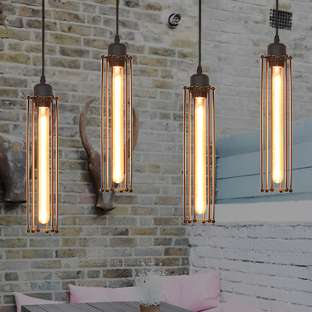 Industrial Linear LED Pendant Light in Matte Black for Modern Interiors