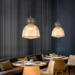 Aurelia Industrial Pendant Light in Gray Aluminum with Clear Shade