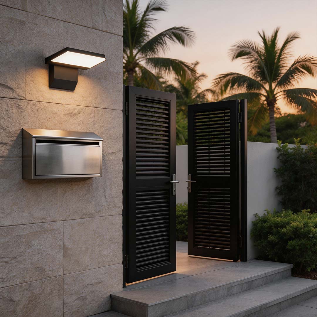 Industrial Outdoor Wall Sconce with Adjustable Head, IP65 Waterproof Aluminum LED Light