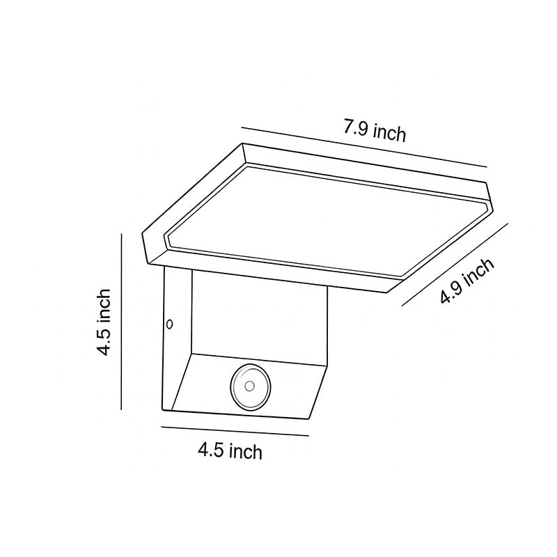 Industrial Outdoor Wall Sconce with Adjustable Head, IP65 Waterproof Aluminum LED Light