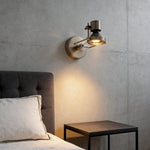 Aurelle Industrial Wall Sconce in Silver Die-Cast Aluminum