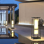 Solar LED Outdoor Lanterns with Asian-Inspired Design