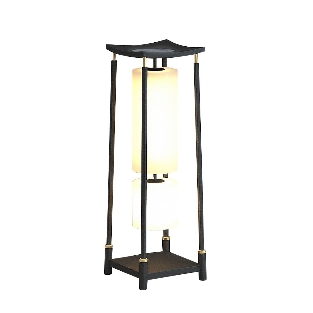 Solar LED Outdoor Lanterns with Asian-Inspired Design