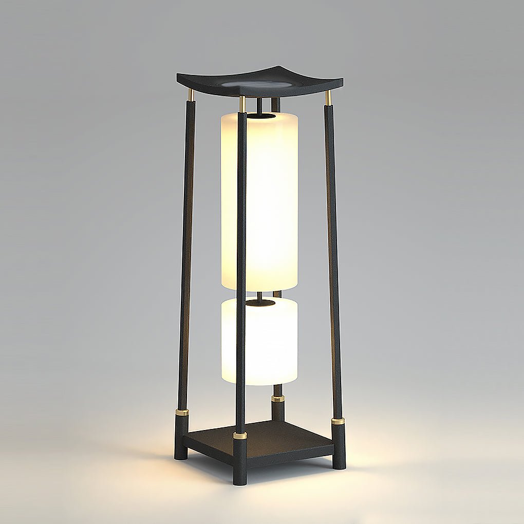 Solar LED Outdoor Lanterns with Asian-Inspired Design