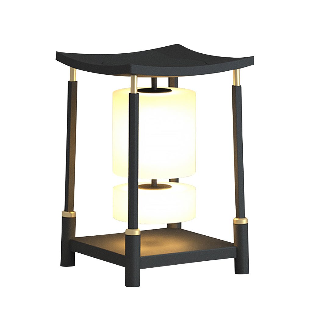 Solar LED Outdoor Lanterns with Asian-Inspired Design